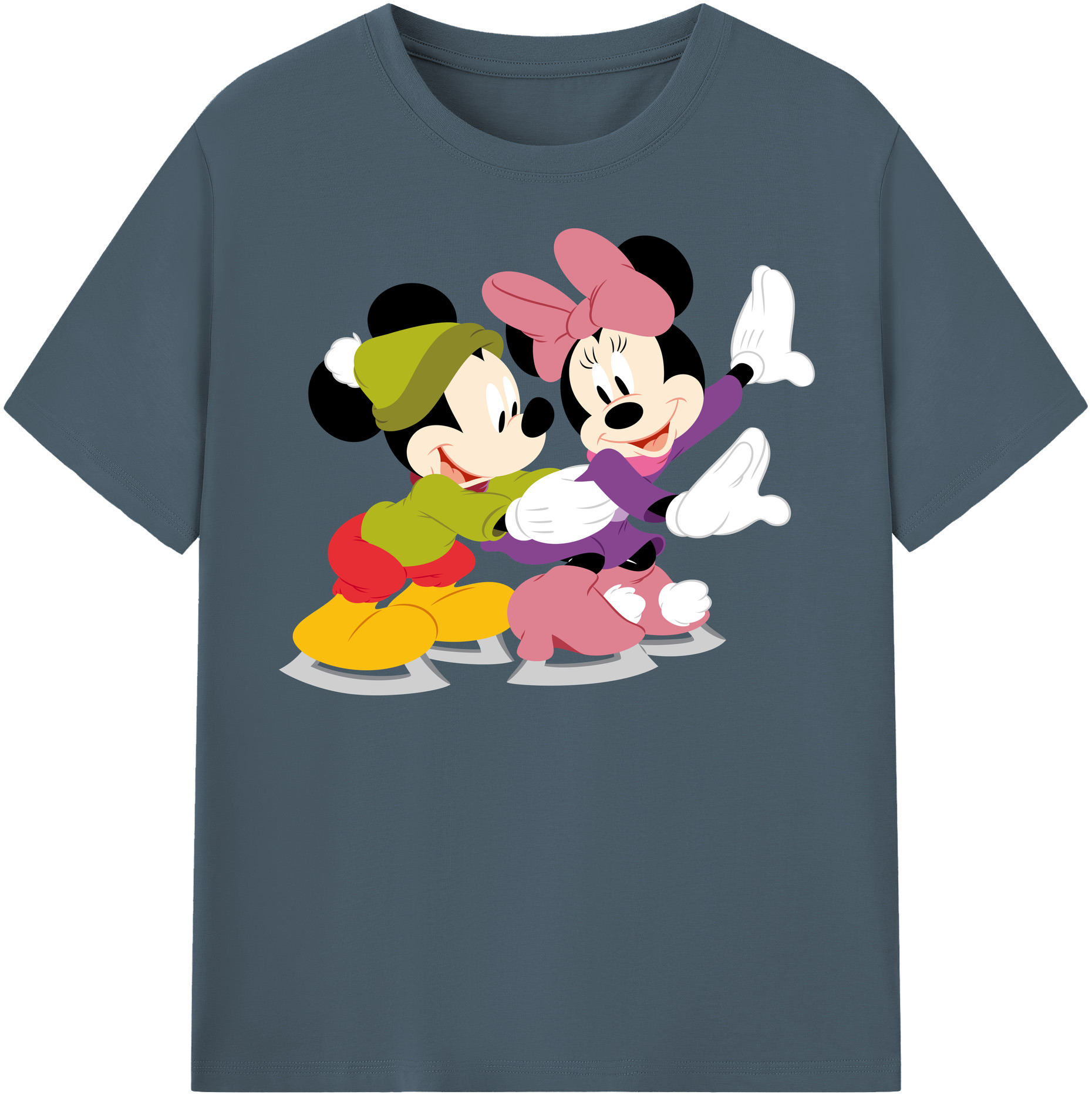 （画像用） ミッキーマウス Mickey Mouse 綿100％半袖Tシャツ（フロントプリント）